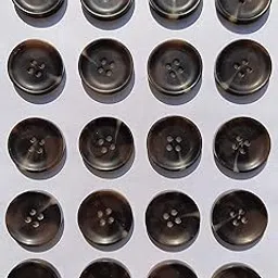 Bhavya Enterprises Flat Hemisphere Mushroom Shank snap Pearl 4 Holes Buttons Round Sewing Button Scrap Booking, 50 pcs. (Brown)-picture-68