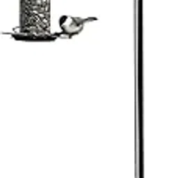 Shepherds Hook with 5 Prongs Base Stainless Steel Garden Hanging Holder for Planter Lanterns Weddings Decor, Black-picture-31
