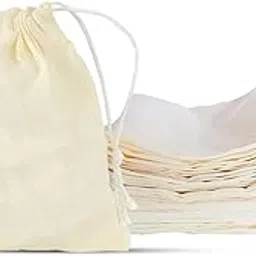 Herbal Wonder Muslin Bags (3 x 4 Inch, 25 Pcs) Cotton Drawstring Sachet Potli Bags for Home Supplies-image-28