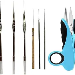 Jasol Aari Needle Embroidery Maggam Needles Combo with Thumb Type Embroidery Thread Cutter Quantity 7 Piece-picture-32