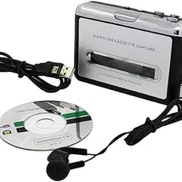 Microware USB Cassette to MP3 Converter Capture, Portable Audio Tape-to-MP3 Player Switcher Converter-picture-36