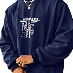 AUSK Round Neck Sweatshirt for Mens ||Fleece Fabric Oversize Sweatshirt for Mens-picture-18