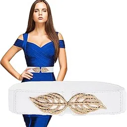 redhorns Elastic Fabric Waist Belt for Women Dresses Elegant Vintage Design Stretchy Ladies Belt for Saree Girls Jeans - Free Size (GRP-LD79J_White)-picture-24