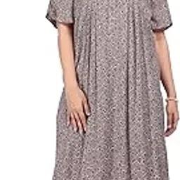 bellamora Nighty| Nighty for Women Stylish| Alpine Nighty for Women| Night Gown for Women Stylish| Elegant A-Line Design| Breathable Alpine Fabric| Beautiful Ruffled Sleeve|-picture-15