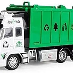 MANAKI ENTERPRISE Kid Diecast Metal City Sanitation Truck- Friction Powered, Garbage Truck With Top Open Dumper- 1:16, Garbage Lifter Truck(Garbage Truck)-picture-13