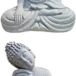 CALANDIS 2pcs Buddha Statue Zen Figurine Home Docor Large Sleeping Buddha | Figurines-image-12