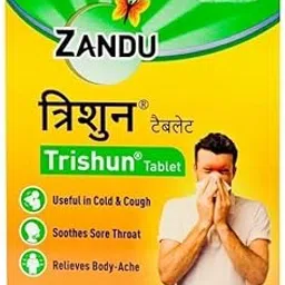 Trishun Tablets for Cold, Cough, Sore Throat and Body Ache, 30 Tablets Pack Of 1-picture-55