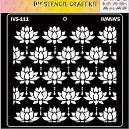 Ivana's Art & Craft Stencil for Art & Craft, DIY Decorative Stencil for Painting on Canvas, Fabric, Cloth, Paper, Glass, Furniture and Wall, Size - 6 x 6 inch, Pack of 1, IVS-111-picture-64