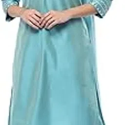 Women Solid Festive Straight Suit Set-image-46