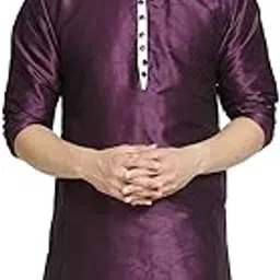 abh lifestyle Men's Dupion Silk Kurta Only-picture-23