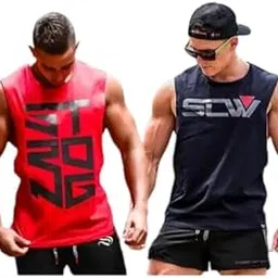 Round Neck Big Armhole Gym Stringer Vest for Men|Gym_tee220-picture-57