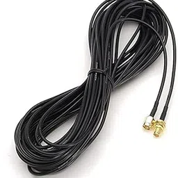 NBR SMA Male to SMA Female Connector Coaxial Cable WiFi Extension Antenna Cable RG-174-15 Meter-Black-picture-11