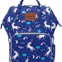 Chinmay Kids Diaper Bag Nursing Maternity Backpack, Waterproof Multifunctional Travel Bag Large Size (20 x 18 x 40 cms)(Blue) (Royal Blue Unicorn)-picture-19