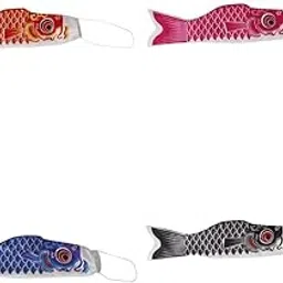 VELURA 4pcs 55-150cm Various Japanese Windsock Carp Flag Koi Nobori Sailfish |4Pcs Japanese Koinobori| Windmills & Wind Spinners| Yard, Garden & Outdoor Living-image-10