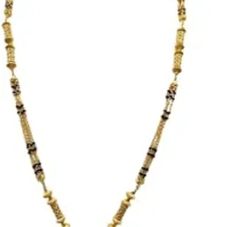 RR CREATIONS Gold Plated Traditional Mangalsutra Vati Chain Necklace for Women with earrings-picture-27