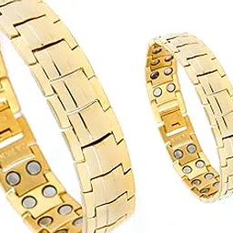 SKEWED Bio Magnetic Therapy Double Ton Double Line Titanium Energy Health Metal Bracelet For Men & women-picture-24