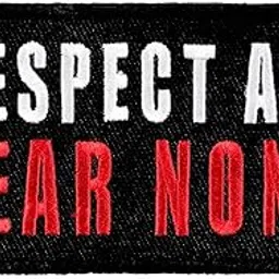 Motohog Unique Embroidered Iron & Sew on Patch (Respect All Fear None) 4.2 × 2.2 Inches-picture-38