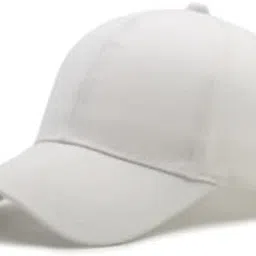 brostin Unisex Cotton Baseball Cap with Adjustable Buckle Stylish Design Sports Cap Branded Summer Cricket Gym Plain Caps for Men Women (White)-picture-13