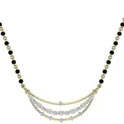 dishis 14K/18K Yellow/Rose/White Gold And Diamond Mangalsutra for Women-picture-12