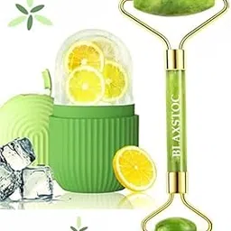 TYROCX Jade Roller & ICE Roller-Set of 2 with Ice Roller for Face, Facial Tool & for face, Facial Ice Roller & Ice Massager Jade Roller for Face Massager-Skin Tightening Facial Massager Kit-picture-26