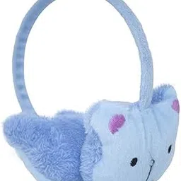 Plush Winter Earmuffs, Light Blue Soft Fur, Cute Animal Design, Warm Ear Warmers for Kids and Adults-picture-11
