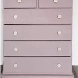 RUSTIC ROOTS Scalloped Wooden Chest of Drawers - 6 Drawer Dresser- Timeless Elegance for Your Home - Handcrafted with Care. (Dusty Rose)-picture-12