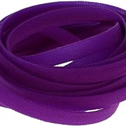 Othmro 16.4ft Length PET Flexible Braided Cable Sleeves 0.39in Width Wire Loom Sleeving and Organizers Flexible Wire Mesh Sleeves for TV Audio PC Computer Cords from Pet Chewing Purple-picture-24