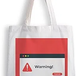 ashvah Canvas Tote Bags for Women, College Bag for Girls, Tote Bag for Shopping, Travel & Beach Bags for Women - Warning Cancle - D No - 232-picture-21