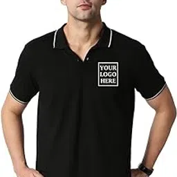 wear your opinion Men's Personalized Custom Tipping Polo T-Shirt with Logo Print - Ideal for Gifting & Office Staff - Your Design, Your Name, Your Message Multicolour-picture-54