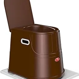 EASYCARE Heavy Duty Premium Portable Indian to Western Toilet Converter | Commode Stool for Patients, Adults, Elderly, Kids, Handicap | Portable Toilet Seat | Toilet Chair I Capacity Upto 125 Kgs (Brown)-picture-16