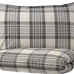 Ikea SMALRUTA Duvet Cover Set with Pillowcase, Grey Check Pattern, 150x200 cm, 100% Cotton-picture-16