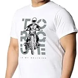 bewakoof Men's Graphic Print Regular Fit Half Sleeve Round Neck Cotton Plus Size T-Shirt-picture-35