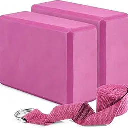 Eryue 2 Pa Yoga Blo s and Yoga Strap Set Non-Slip EVA Foam Fitn Blo s for Yoga Pilates Fitn Training-picture-42