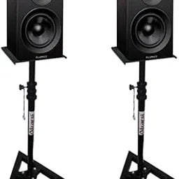 EXITO EFSM2 Pair of Near-Field Studio Monitor Stands, Adjustable Height, Heavy-Duty Steel, EVA Foam Padding, Vibration Reduction, for Home Studio Musicians and Audio Engineers-picture-23