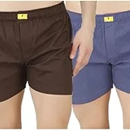 happy bunny 100% Cotton Boxer Inner Shorts for Men – Soft, Durable, Regular Fit Solid Multicolor – Casual, Sleepwear, Lounge Wear, Breathable Underwear (Pack of 2)-picture-22