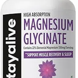 STAY ALIVE Magnesium Glycinate 330mg Supplement, High Absorption, 120 Capsules for Muscle Recovery & Sleep Support, Non-GMO & Gluten Free Chelated Magnesium Supplement for Women and Men-picture-34