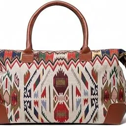 maisha by Esha All Rounder Duffel Bag for Women & Men | Expandable Travel Bag with Vegan Leather Handles, Weekend & Gym Carryall-picture-14