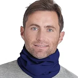 tough headwear Fleece Neck Warmer Solids - Reversible Neck Gaiter Tube Ear Warmer Headband Mask Beanie. Ultimate Thermal Retention Versatility Style. Performance Comfort Fleece Microfiber Construction Navy Blue-picture-35