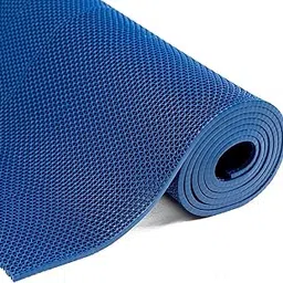 Non-slip Drainage Mat 500 X 90cm Commercial Waterproof Floor Mat 5.5mm Thickness PVC Drainage Mat Bathroom Pool Floor Mat with Big Hollow for Bathroom Swimming Pool kitchen-Blue-picture-16