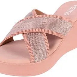 metro Women Fabric Cushioned Elevated Fashionable Platform Slides-picture-39
