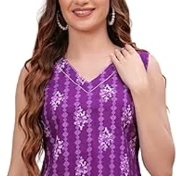 ghumman sonakshi || Women's Cotton Sleeveless Regular Wear Floral Design Casual Short Top Women & Girls-picture-47
