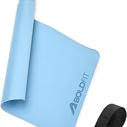 Boldfit Yoga Mats For Women Yoga Mat For Men Exercise Mat For Home Gym Mat Anti Slip YogaMate 5mm Workout Mat YogaMat For Kids Yoga Mate Gym Mats - Blue-image-7