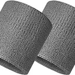DRAUSS Stay Focused and Comfortable During Any Sport with These Grey Sports Wristbands - Sweat Bands for Optimal Support - 1 Pair Included!-picture-49