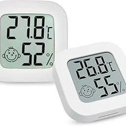 Room Thermometer and Hygrometer - Mini Digital Temperature and Humidity Meter with Display – For Indoor, House, Office, Baby Room (Pack of 2)-image-22