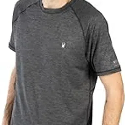 spyder Men's Standard Quick Dry UPF Rashguard Lightweight Short Sleeve Solid Heather Hybrid Swim Shirt-picture-15