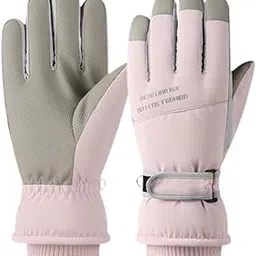 TRENDYNEST Winter Warm Gloves Windproof Antislip Snow Mitts for Men Women Winter Sports Pink | Gloves & Mittens | Clothing-picture-22