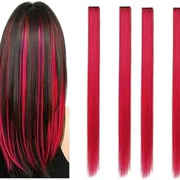 Good Length Straight Red Color Strick Hair-Extension-picture-48