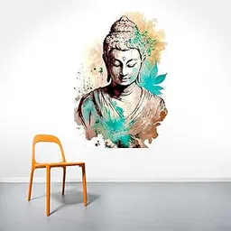 Wall Attraction™ Gautam Buddha Wall Stickers & Murals Size - 45x58cm MD156_S-picture-29