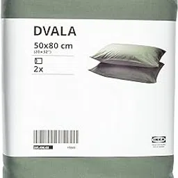 Ikea DVALA Pillowcases, Grey-Green, 50 x 80 cm, 100% Cotton, 205.496.68 - Pack of 2-picture-39