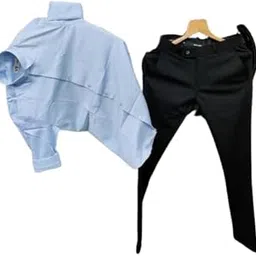 bhikadiya Men's Cotton Solid Full Sleeves Regular Fit Casual Shirt and Pant-picture-45